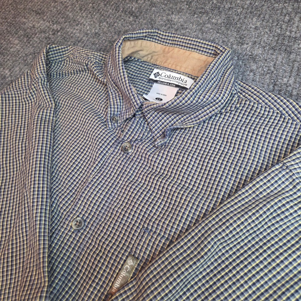 Columbia‎ Sportswear Company Men's Tall LT Plaid Button Down Shirt Long Sleeve
